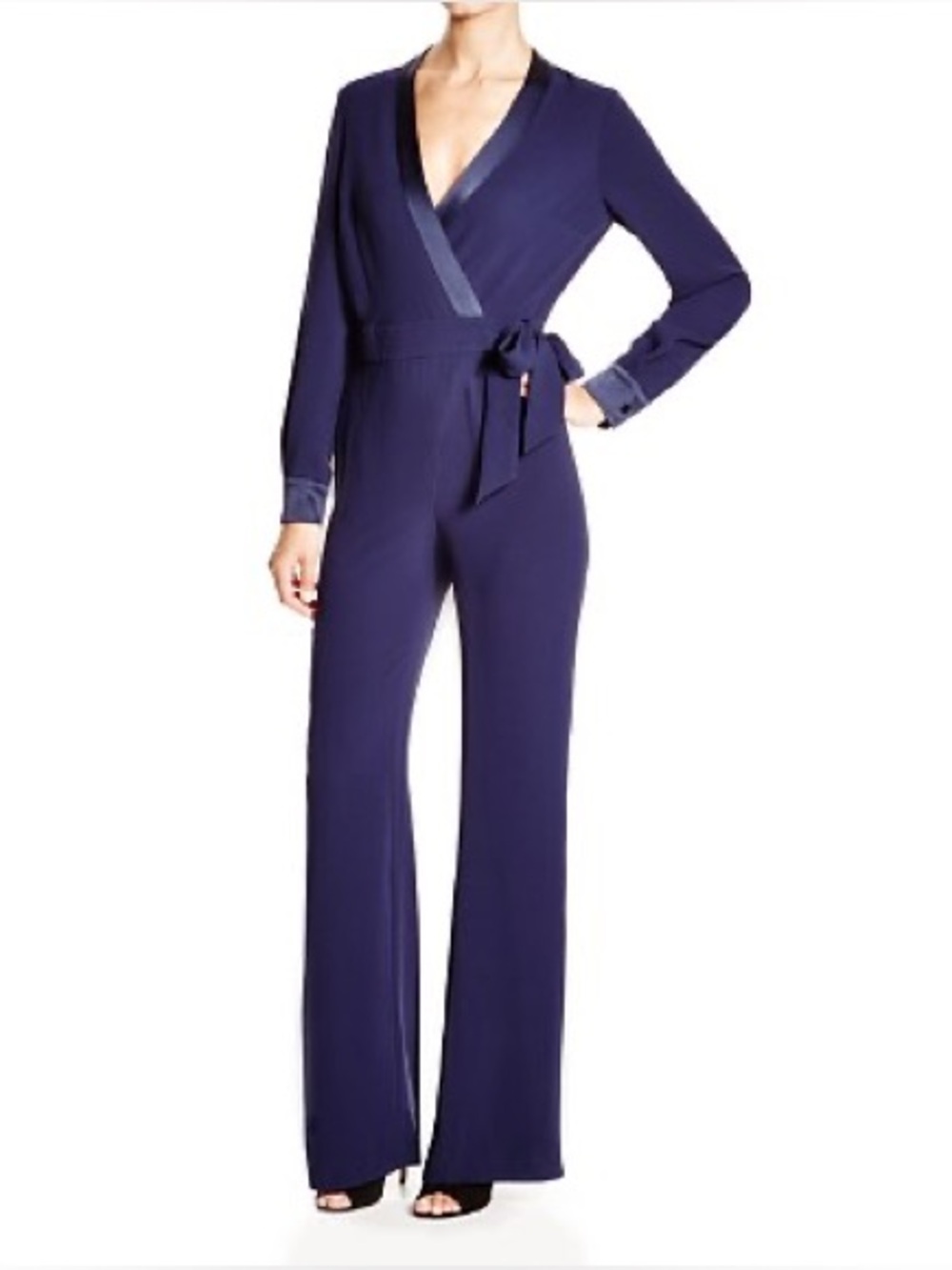 Diane Von Furstenberg Margot Faux Wrap Navy Jumpsuit 💙💙